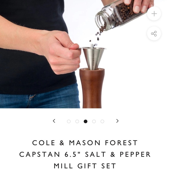 NWT-The Cole & Mason 6.5 inch Forest Capstan Wood Salt and Pepper Mill Gift Set - Picture 4 of 6